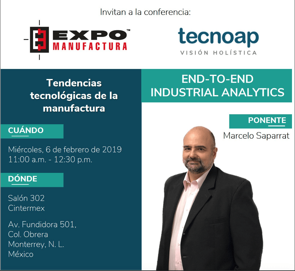 Te invitamos a la conferencia ''End-to-end Industrial Analytics''