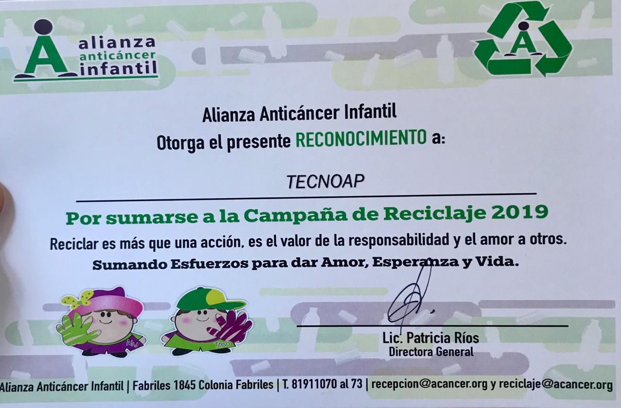 Tecnoap se suma a la campaña "Reciclaje 2019"
